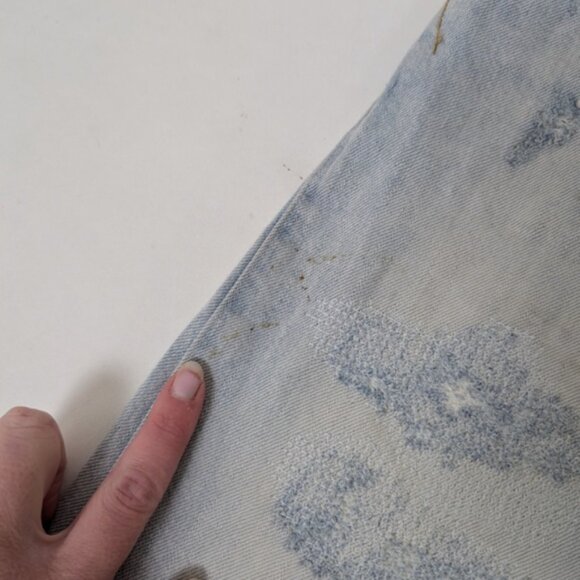 GStar Raw Restored Denim Shorts Light Wash Blue Mid Rise Fitted - Picture 6 of 8